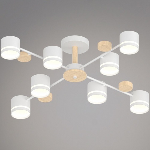 Люстра на штанге 68730-0.3-08 GX53 WH+WOOD в Нижнем Новгороде