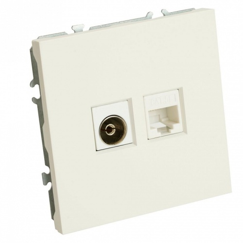 ТВ-розетка и розетка Ethernet RJ-45 без рамки Stekker Эмили 49872 в Нижнем Новгороде фото 5