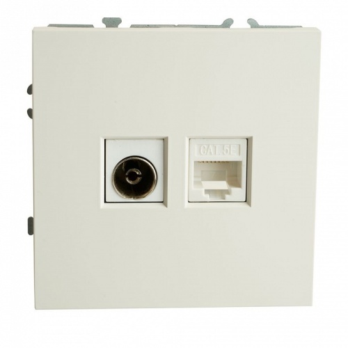 ТВ-розетка и розетка Ethernet RJ-45 без рамки Stekker Эмили 49872 в Нижнем Новгороде фото 3