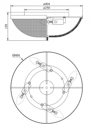 Накладной светильник Maytoni Coupe C046CL-04G в Нижнем Новгороде фото 4