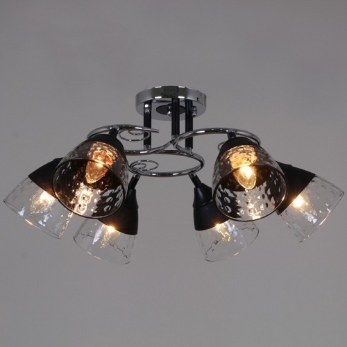 Люстра на штанге 70139-3.3-06 CR+BK в Нижнем Новгороде фото 4