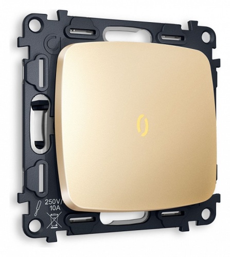 Выключатель проходной одноклавишный с подсветкой без рамки Ambrella Volt OMEGA MO602030 в Нижнем Новгороде