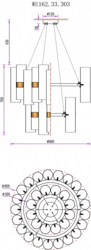 Подвесная люстра Wertmark Franka WE162.33.303 в Бородино фото 2