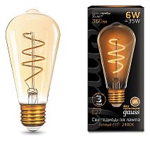 Лампа светодиодная Gauss LED Filament Flexible E27 6Вт 2400K 157802006 в Нижнем Новгороде