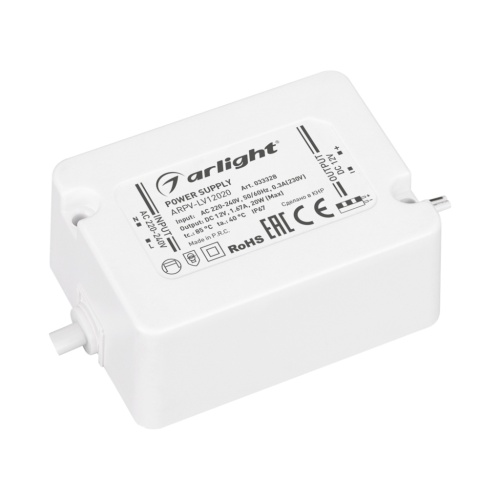 Блок питания ARPV-LV12020 (12V, 1.67A, 20W) (Arlight, IP67 Пластик, 3 года) в Пскове