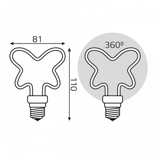Лампа светодиодная Gauss  E27 4Вт 2700K 1001802104 в Нижнем Новгороде фото 4