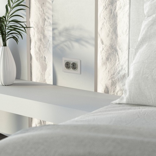 Розетка двойная с заземлением, без рамки Werkel дымчатый W1272004 в Нижнем Новгороде фото 2