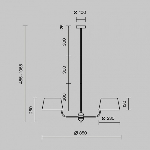 Люстра на штанге Maytoni Modesto MOD360PL-06B в Нижнем Новгороде фото 6