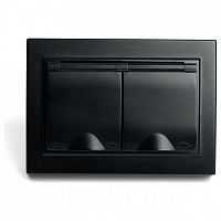 Розетка двойная с заземлением и со шторками, с крышкой Stekker Эрна 49138 в Нижнем Новгороде