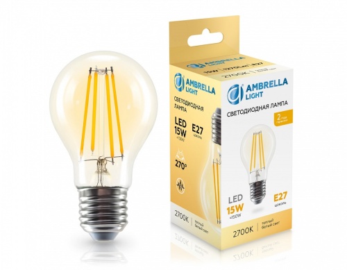 Лампа светодиодная Ambrella Light A60 E27 15Вт 2700K 601513 в Нижнем Новгороде фото 2