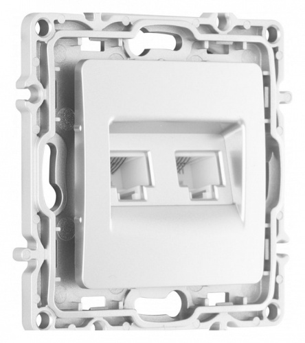 Розетка двойная RJ-11 и Ethernet RJ-45, без рамки Arte Milano am-217 217.44-1.silver в Нижнем Новгороде фото 5