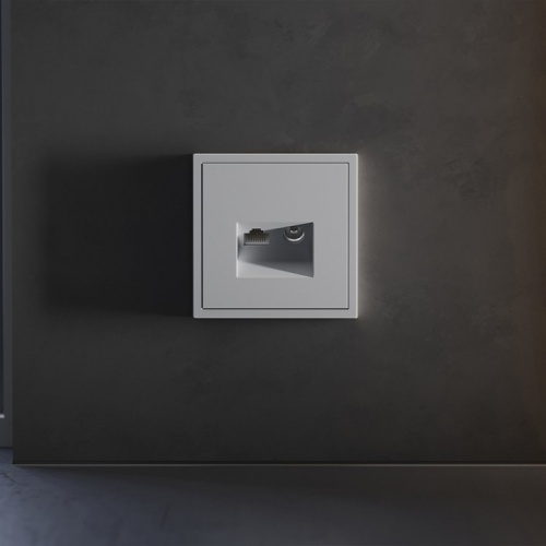 Накладка для ТВ-розетки и RJ-11 или RJ-45 Voltum S70 VLS002716 в Нижнем Новгороде фото 2