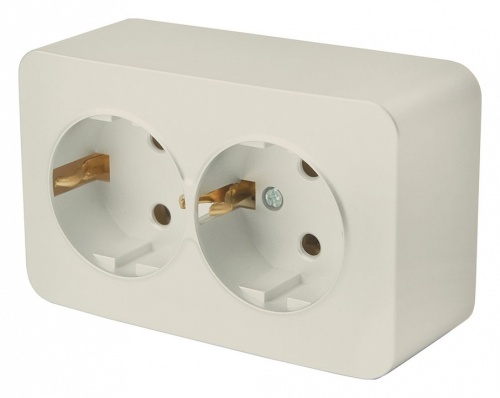 Розетка двойная с заземлением Stekker София 49497 в Нижнем Новгороде