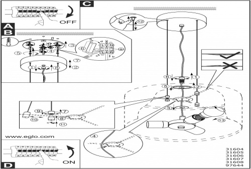 Подвесной светильник Eglo Viserbella 97644 в Нижнем Новгороде фото 2