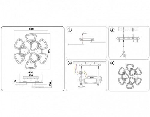 Потолочная люстра Ambrella Light FA FA2921 в Нижнем Новгороде фото 7