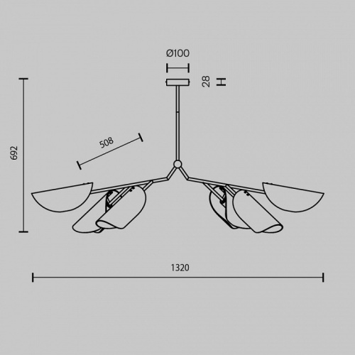 Люстра на штанге Maytoni Organic MOD225PL-06B в Коркино фото 4