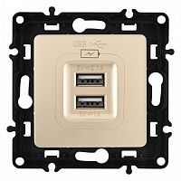 Розетка USB, без рамки Arte Milano am-217 217.46-1.shampan в Нижнем Новгороде