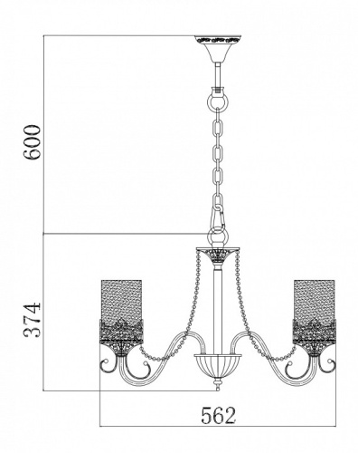 Подвесная люстра Freya Sherborne FR2563-PL-05-BZ в Нижнем Новгороде фото 4
