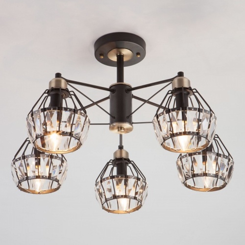 Люстра на штанге Eurosvet Lord 70075/5 черный в Нижнем Новгороде фото 4