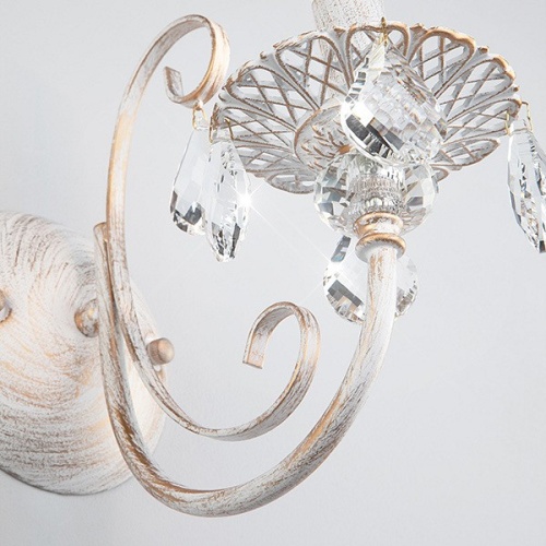 Бра Eurosvet Alda 3305/1 белый с золотом/прозрачный хрусталь Strotskis в Нижнем Новгороде фото 2