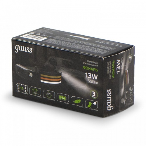 Фонарь налобный Gauss  GF412 в Нижнем Новгороде фото 3