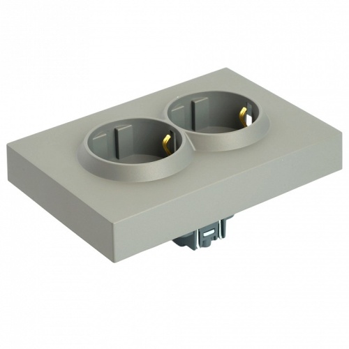 Розетка двойная с заземлением и со шторкой Stekker Эмили 49960 в Нижнем Новгороде фото 6