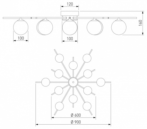 Потолочная люстра Eurosvet Sabina 302001/12 в Нижнем Новгороде фото 2