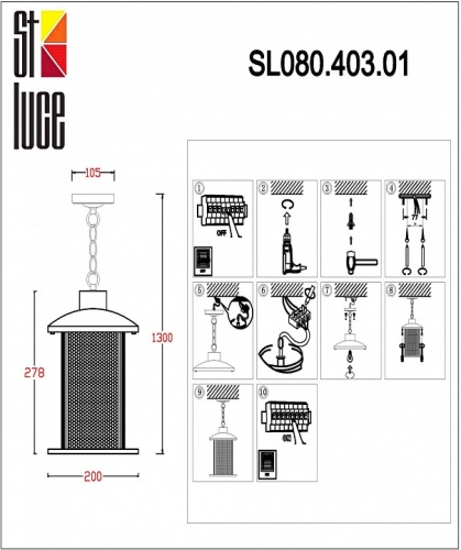 Подвесной светильник ST-Luce Lastero SL080.403.01 в Бородино фото 2