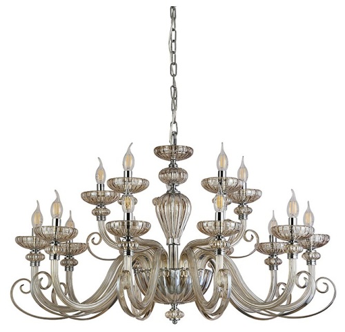 Подвесная люстра Newport ANNETTE 8620+5/C chrome cognac в Нижнем Новгороде