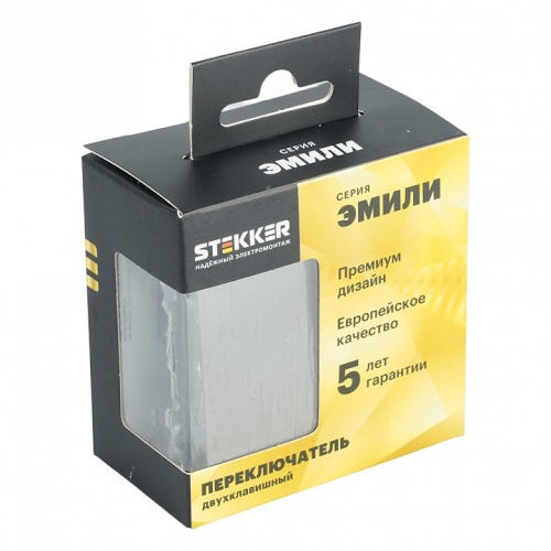 Переключатель двухклавишный без рамки Stekker Эмили 49921 в Нижнем Новгороде фото 6