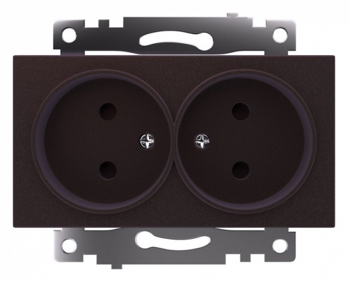 Розетка двойная без заземления и со шторкой, без рамки Stekker Катрин 49026 в Нижнем Новгороде фото 7