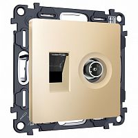 ТВ-розетка и розетка Ethernet RJ-45 без рамки Ambrella Volt ALFA MA612510 в Нижнем Новгороде