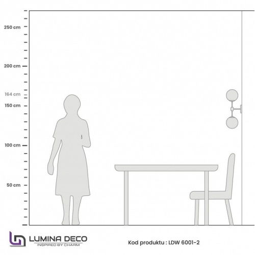 Бра LUMINA DECO Zodiak LDW 6001-2 BK+WT в Нижнем Новгороде фото 2