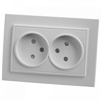 Розетка двойная без заземления и со шторкой Stekker Эрна 39053 в Нижнем Новгороде