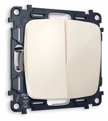 Выключатель двухклавишный без рамки Ambrella Volt OMEGA MO303010 в Нижнем Новгороде