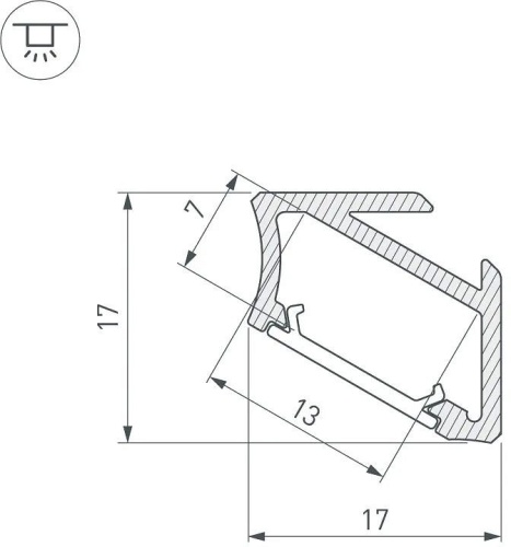Профиль накладной угловой внутренний Arlight ALM 026693(1) в Нижнем Новгороде фото 2