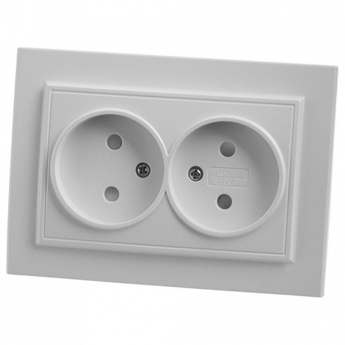 Розетка двойная без заземления и со шторкой Stekker Эрна 39053 в Нижнем Новгороде