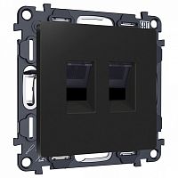 Розетка двойная Ethernet RJ-45 и со шторками, без рамки Ambrella Volt ALFA MA812110 в Нижнем Новгороде