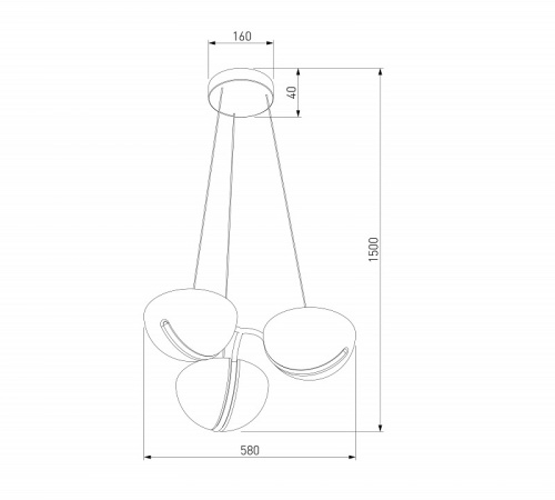 Подвесная люстра Eurosvet Emisfero 50083/3 LED золото в Нижнем Новгороде фото 6