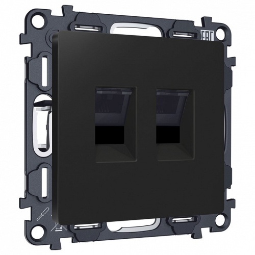 Розетка двойная Ethernet RJ-45 и со шторками, без рамки Ambrella Volt ALFA MA812110 в Нижнем Новгороде