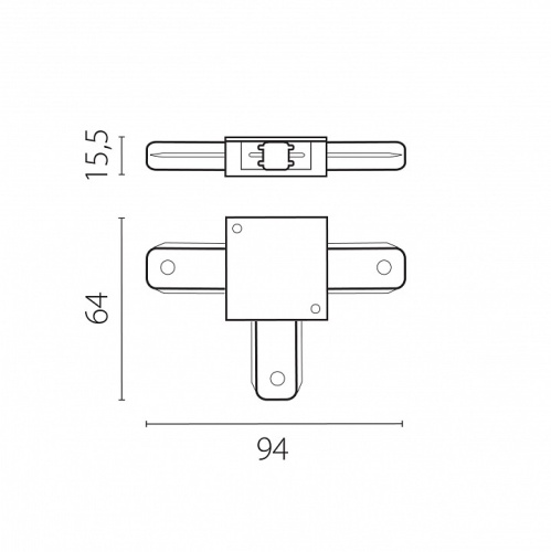 Соединитель T-образный для треков Lightstar Barra 502137-P в Нижнем Новгороде фото 2