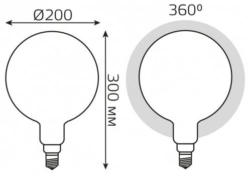 Лампа светодиодная Gauss Filament E27 14Вт 4100K 153202214-D в Нижнем Новгороде фото 2