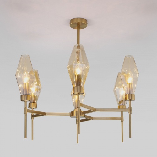 Люстра на штанге Eurosvet Prism 60143/6 латунь в Нижнем Новгороде фото 5