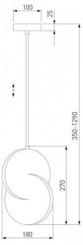 Подвесной светильник Eurosvet Lang 50225/1 LED хром в Ермолино фото 2