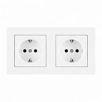 Розетка с заземлением и со шторкой Arte Milano SET06-2 SET06-2-40-1x2 white в Нижнем Новгороде