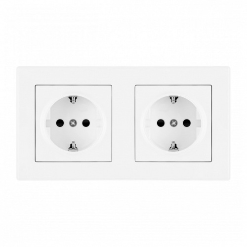 Розетка с заземлением и со шторкой Arte Milano SET06-2 SET06-2-40-1x2 white в Нижнем Новгороде