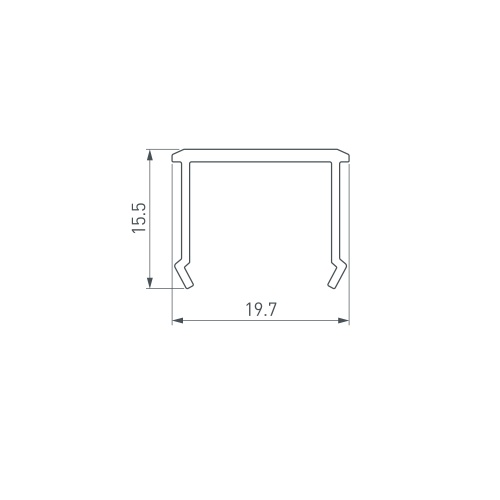 Экран СEIL-S18-SHADOW-SIDE-3000 OPAL (Arlight, Пластик) в Коркино фото 3