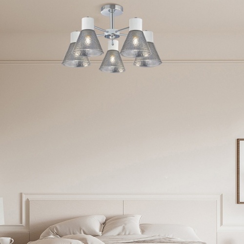 Люстра на штанге Arte Milano Napoli-322408 322408/5 CR+WH в Нижнем Новгороде фото 2