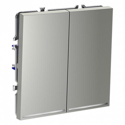 Выключатель двухклавишный с подсветкой без рамки Voltum S70 VLS020205 в Нижнем Новгороде