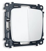 Выключатель проходной двухклавишный без рамки Ambrella Volt OMEGA MO123020 в Нижнем Новгороде